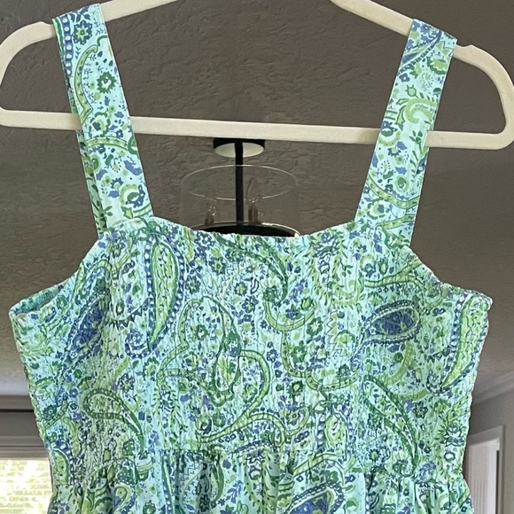 Styled by Saybury 80’s Vintage Paisley Sundress Smocked Bodice LARGE 100% Cotton - Picture 4 of 11